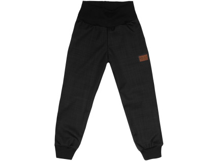 Softshellové kalhoty basic s fleecem - Černé