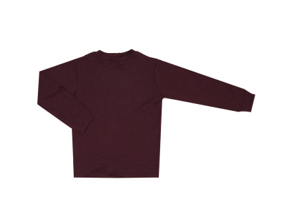 Funkční triko dlouhý rukáv MERINO - vínové