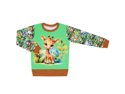 Mikina bez kapuce - ZOO s žirafkou