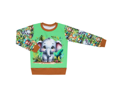 Mikina bez kapuce - ZOO se slonem