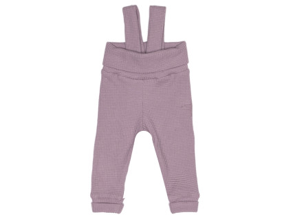 Tepláčky s traky VAFLE - Světle fialová