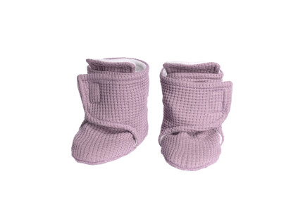 Capáčky VAFLE - Světle fialová s fleecem