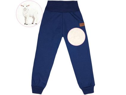 Softshellové kalhoty basic s beránkem - Modré (Velikost 98)
