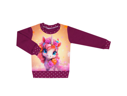 Mikina bez kapuce - Puntík borůvka - unicorn