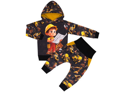 Tepláková souprava - Šéf na stavbě - šéf ( kapuca )