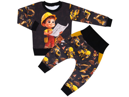 Tepláková souprava - Šéf na stavbě - šéf (bez kapuce)