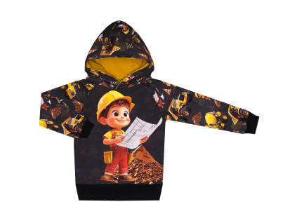 Mikina s kapucí - Šéf na stavbě - šéf