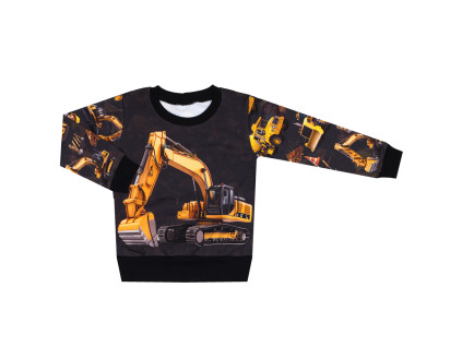 Mikina bez kapuce - Šéf na stavbě - bagr
