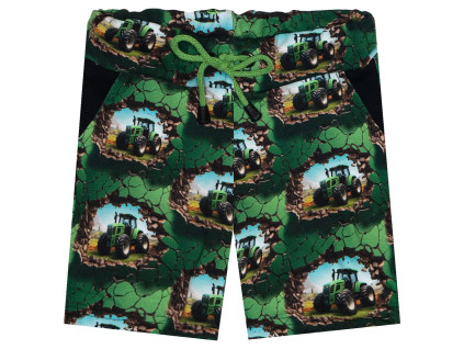 Kraťasy Bermudy - Traktory zelené