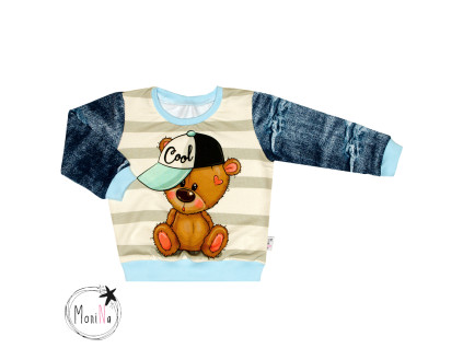 Mikina bez kapuce - Medvídek BOY " cool=hustý "