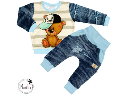 Tepláková souprava - Medvídek BOY " cool=hustý " (bez kapuce)