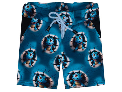 Kraťasy Bermudy - DINO modrý