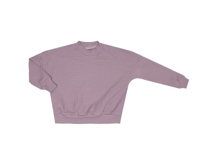 Mikina VAFLE bez kapuce - Světle fialová - skladem