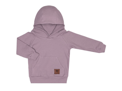 Mikina VAFLE s kapucí - Světle fialová - skladem