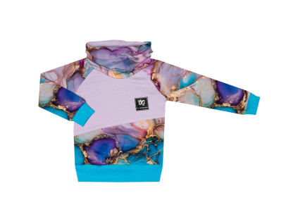 Mikina se stojáčkem  - Rozpité barvy - skladem