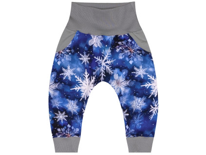Tepláčky Baggy - Sněhové vločky - skladem