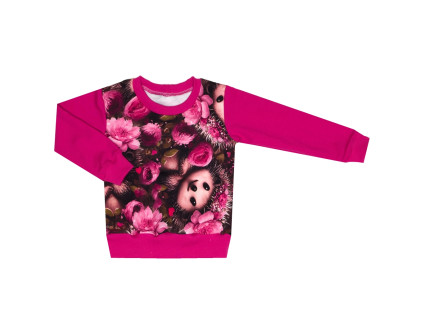 Mikina bez kapuce - Ježeček - skladem