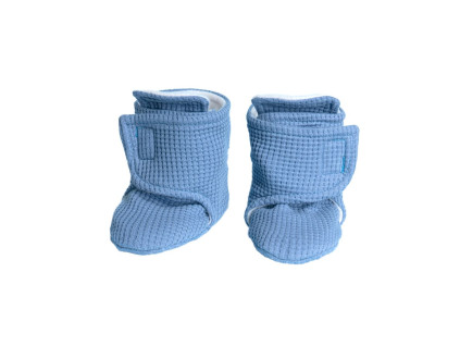 Capáčky VAFLE - Světle modrá s fleecem - skladem