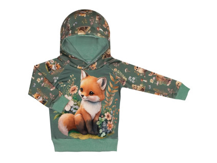 Mikina s kapucí - Lesní zvířátka - lištička