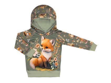 Mikina s kapucí - Lesní zvířátka - lištička