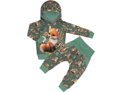 Tepláková souprava - Lesní zvířátka - lištička ( kapuca )