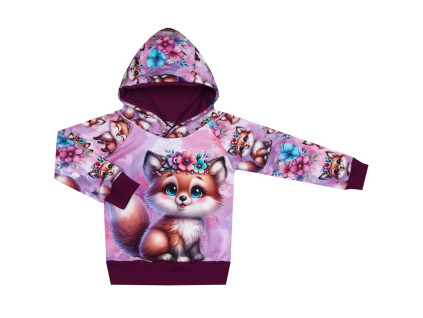 Mikina s kapucí - Lištičky