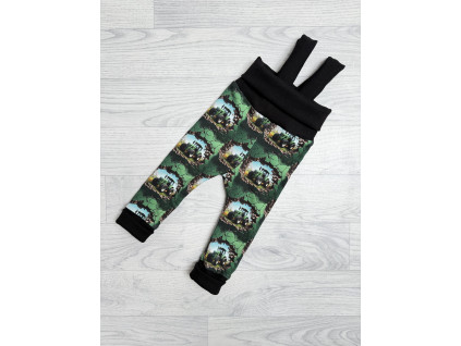 Tepláčky s traky - Traktory zelené