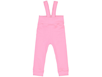 Tepláčky s traky Basic - Světle růžové