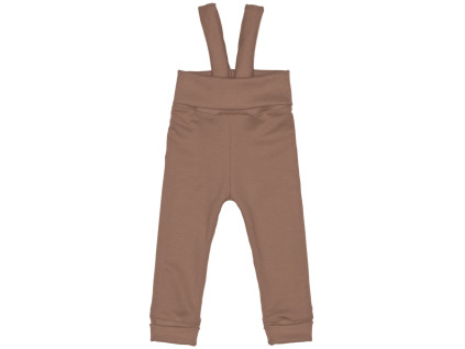 Tepláčky s traky Basic - Tmavě béžové