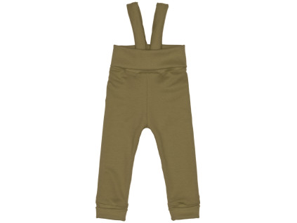 Tepláčky s traky Basic - Olivové