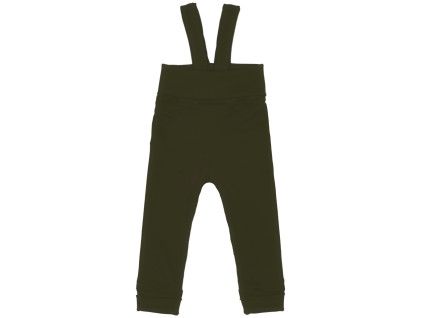 Tepláčky s traky Basic - Khaki (Velikost 98)