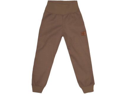 Softshellové kalhoty basic s fleecem - Hnědé - skladem