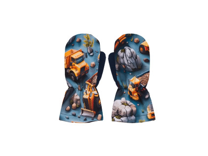 Softshellové rukavice s fleecem - Stavba modrá - skladem