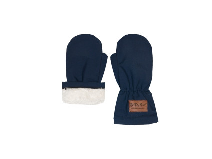 Softshellové rukavice s beránkem - Tmavě modré - skladem