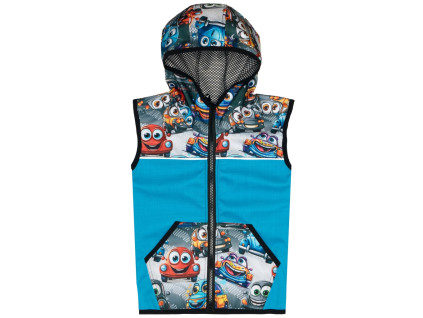 Softshellová vesta jaro/podzim - Auta - skladem