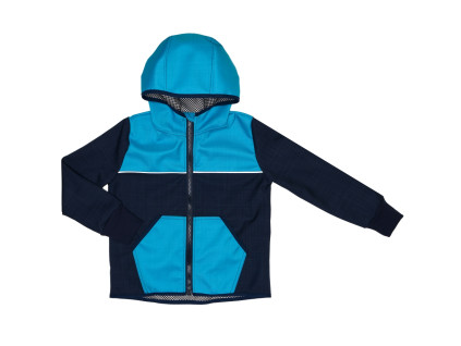 Softshellová bunda jaro/podzim - Modrá ( tmavě modrá/modrá ) - skladem