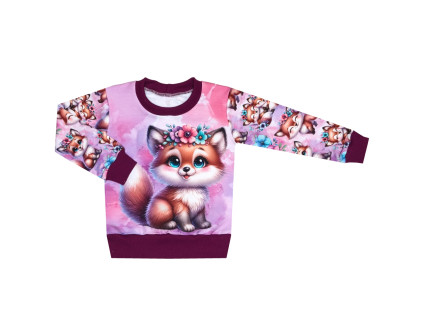 Mikina bez kapuce - Lištičky