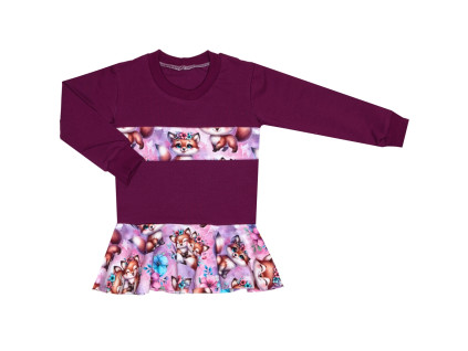 Mikinošaty bez kapuce Lištičky