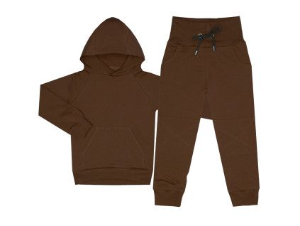 Tepláková souprava Basic - Čokoládová