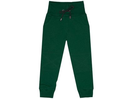 Tepláčky  s kapsou - Basic lahvově zelená