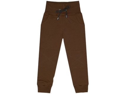 Tepláčky  s kapsou - Basic čokoládová