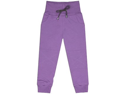 Tepláčky  s kapsou - Basic fialová