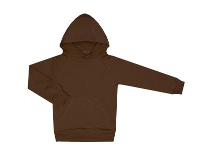 Mikina s kapucí - Basic čokoládová