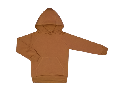 Mikina s kapucí - Basic hnědá