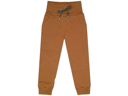 Tepláčky s kapsou - Basic hnědá