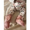 Capáčky Basic - Starorůžová s beránkem (Velikost Newborn)