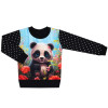 Mikina bez kapuce - Puntík černý - panda