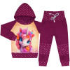Tepláková souprava - Puntík borůvka - unicorn (kapuca) - skladem