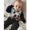 Mikina bez kapuce - Puntík černý - panda - skladem