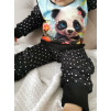 Mikina bez kapuce - Puntík černý - panda - skladem